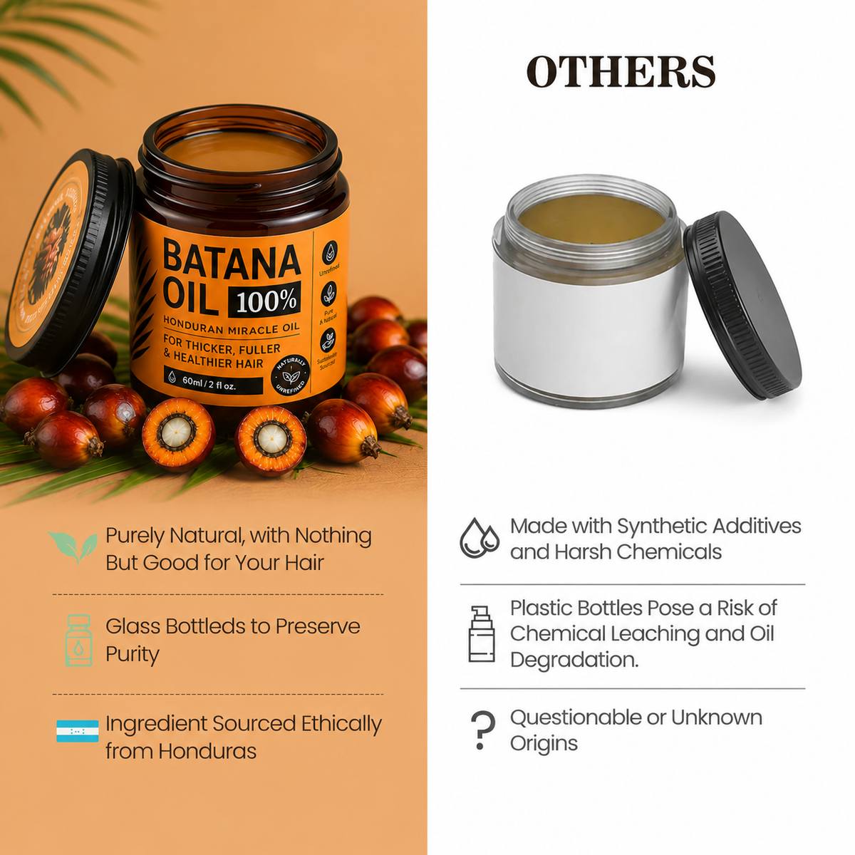 Batana Oil for Hair Growth,Raw Organic Batana Mask from Honduras๐ฑ