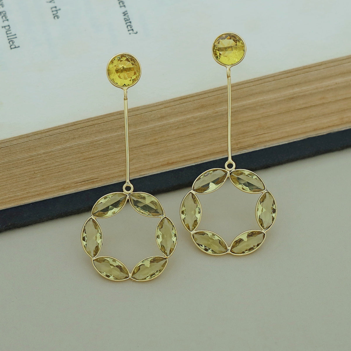Glossy Circle Stick Earring