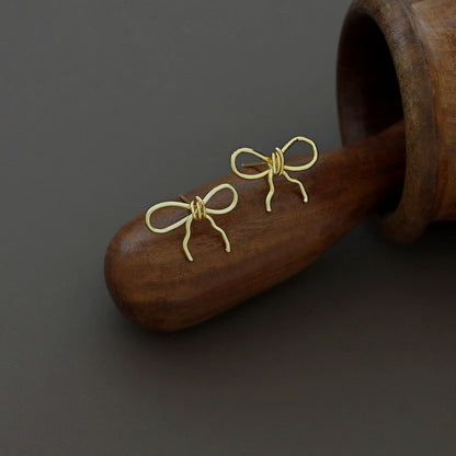 Golden Bowtie Earring