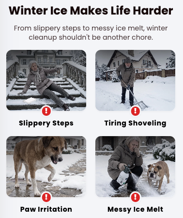 ❄️Outdoor De-Icing & Snow Melting Spray – pet-safe, dissolves frost on contact. Clear steps, walkways & patios fast