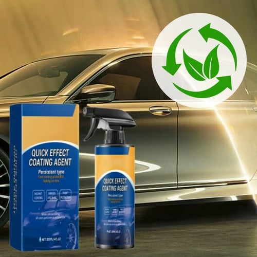 Car coating spray product and glossy dark car