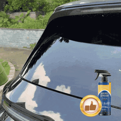 Car coating spray used on a vehicle exterior